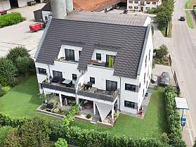 Luftaufnahme eines Wohnhauses